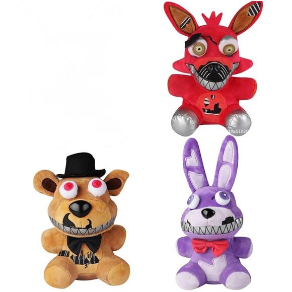 Five Nights at Freddys Plush 3Pc Set Game Cartoon Stuffed Toy NEW Freddie Bonnie - Picture 1 of 2